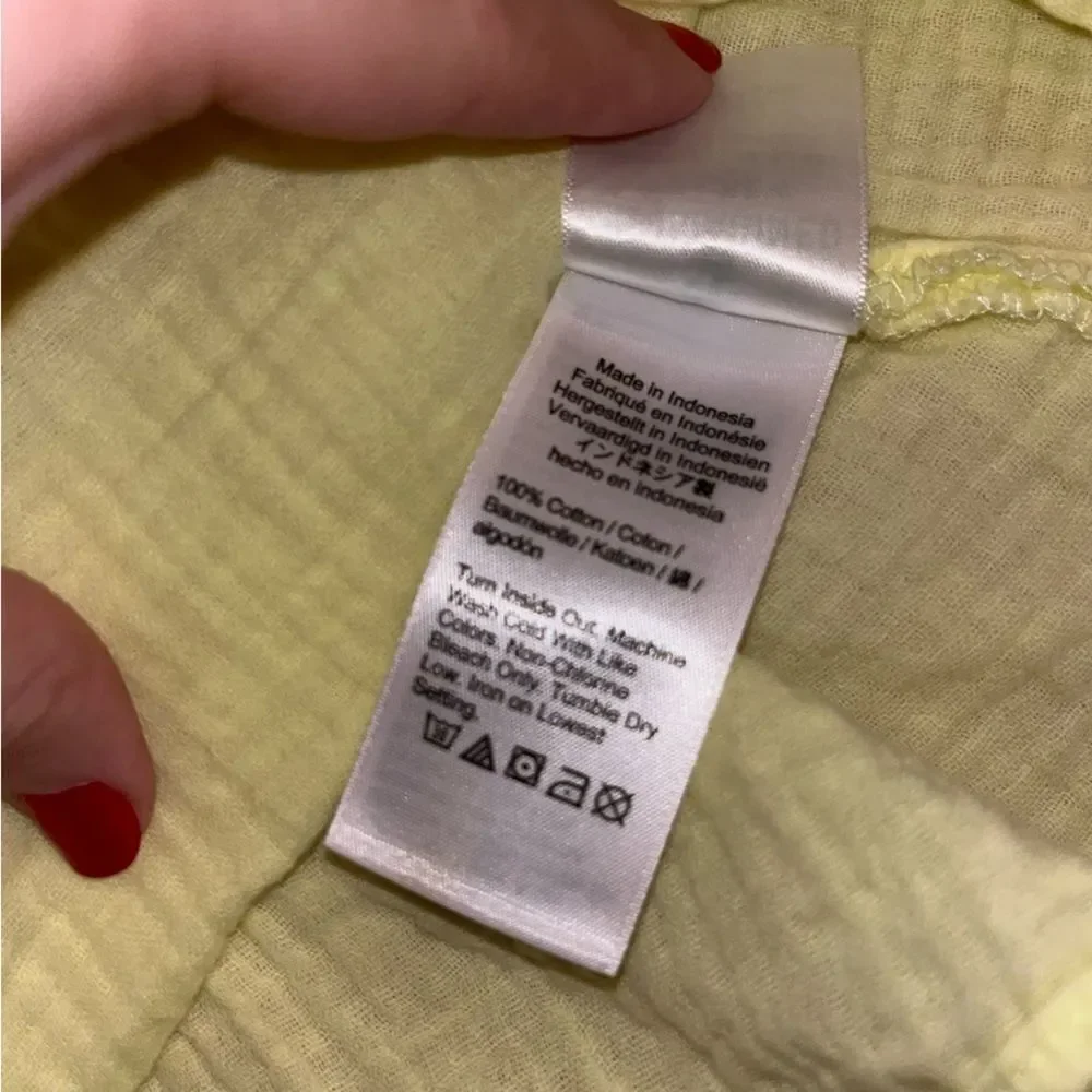 J. Crew Pastel Yellow Ruffle Sleeveless Top